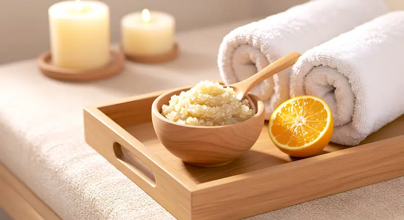 Seas Salt scrub in a bowl