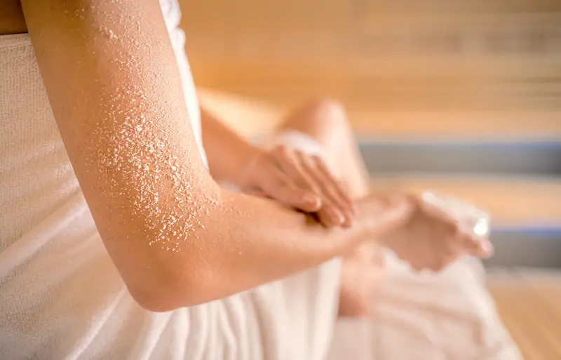 Applying Salt on arm