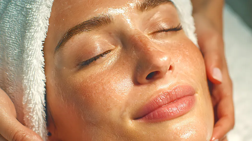 Closeup of woman's face